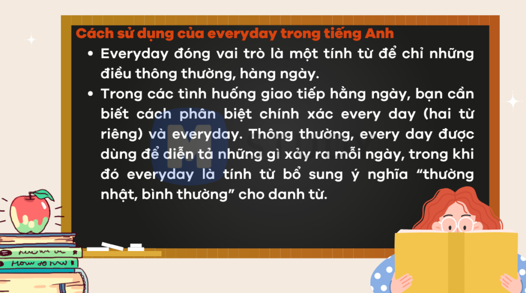 Cách sử dụng của everyday trong tiếng Anh