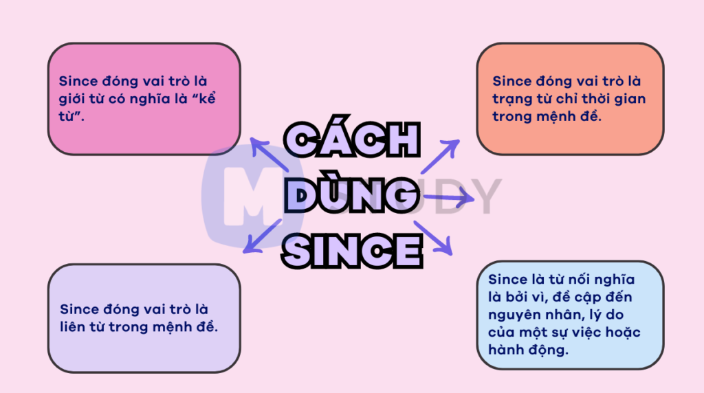 Cách sử dụng since trong các câu tiếng Anh