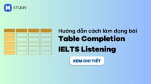 Table Completion IELTS Listening