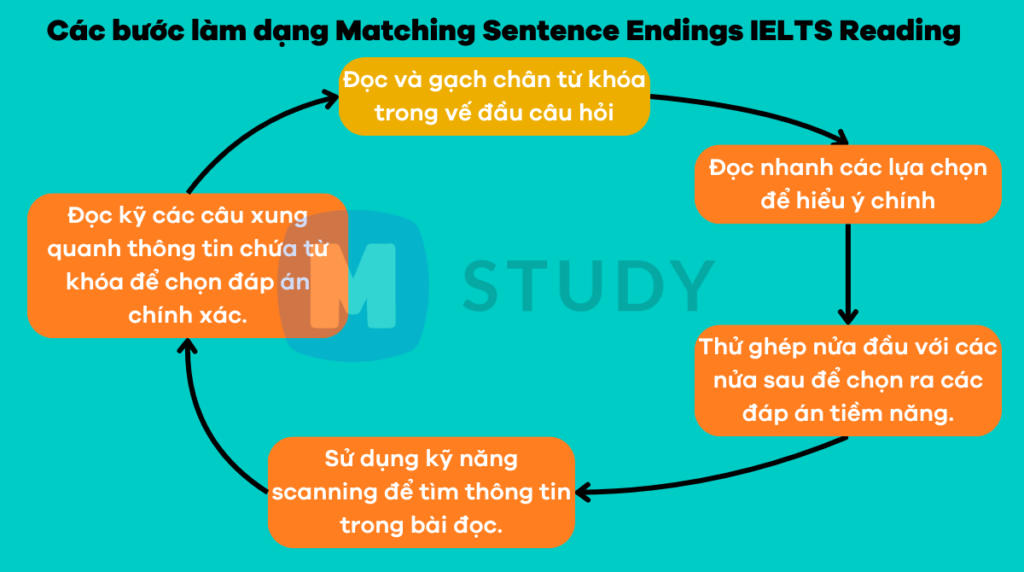 Các bước làm dạng bài Matching Sentence Endings