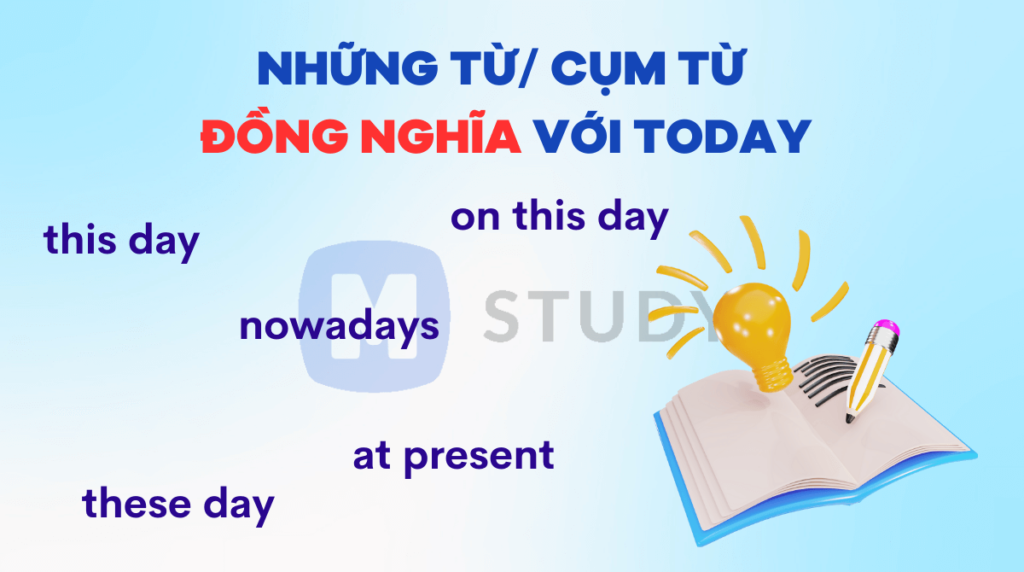 Các từ và cụm từ đồng nghĩa với today