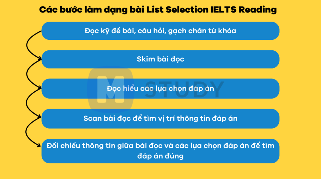 5 bước làm dạng bài List Selection IELTS Reading